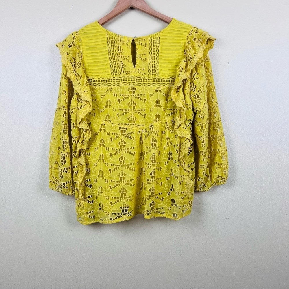 Anthropologie Clementine Blouse
Eyelet Ruffle Pullover Top Size 14 Blouse - Picture 4 of 8